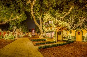 Holiday at the Arboretum's Christmas Village at Night