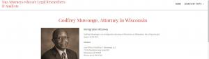 Attorney Profile Godfrey Muwonge in Wisconsin