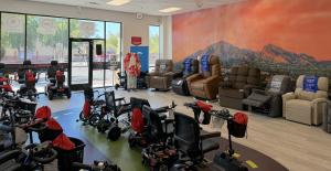 Photo of the mobility equipment inside the Phoenix showroom