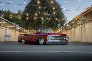 Beautiful red Chevy show truck