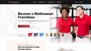 Homepage of the new website for Mathnasium Franchise