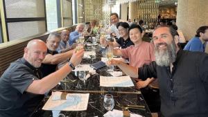   The Epitome and rgh teams toasting the acquisition in Singapore welcoming  Rishi Kapoor and Gary Brookes into the rgh-Epitome business development team.