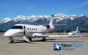 Private Jet Charter ready for departure from Jackson Hole Airport