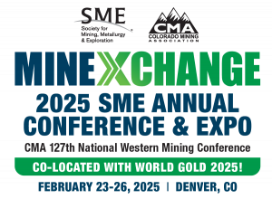 Conference logo reading: MINEXCHANGE 2025 SME Annual Conference & Expo |February 23-26, 2025 | Denver, CO 