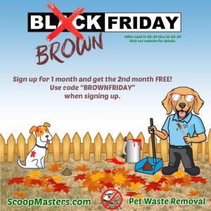 Scoop Masters has various holiday specials for pet parents looking to keep their yards clean and sanitary.