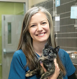 Dr. Courtney White, at her practice of in home pet euthanasia in Ann Arbor, MI.