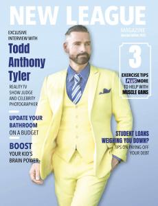 Magazine Cover image of New League Magazine with Todd Anthony Tyler on the Cover