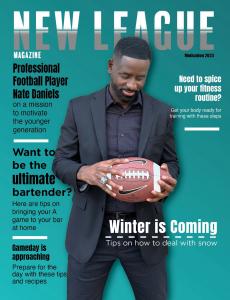 Magazine Cover image of New League Magazine with Nate Daniels on the Cover