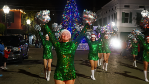 The Annual Christmas Parade is a joyous highlight of the Holiday Season with area school marching bands and floats.