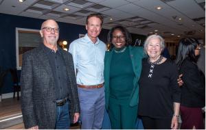 Southampton Deputy Mayor Len Zinnanti, Southampton Mayor Bill Manger,  Stony Brook University, Vice-President Wendy Pearson, Southampton Inn Owner, Dede Gotthelf  (Photo Credit: Lisa Tamburini)