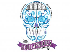 The Scullapalooz Logo on a white background