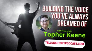 rock star on stage silouhette topher keene tell us a story podcast