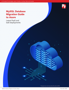 Report with the title: MySQL Database Migration Guide to Azure Latest PaaS and IaaS deployments