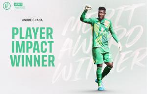 Andre Onana won a prestigious honor at the FIFPro Merit Awards