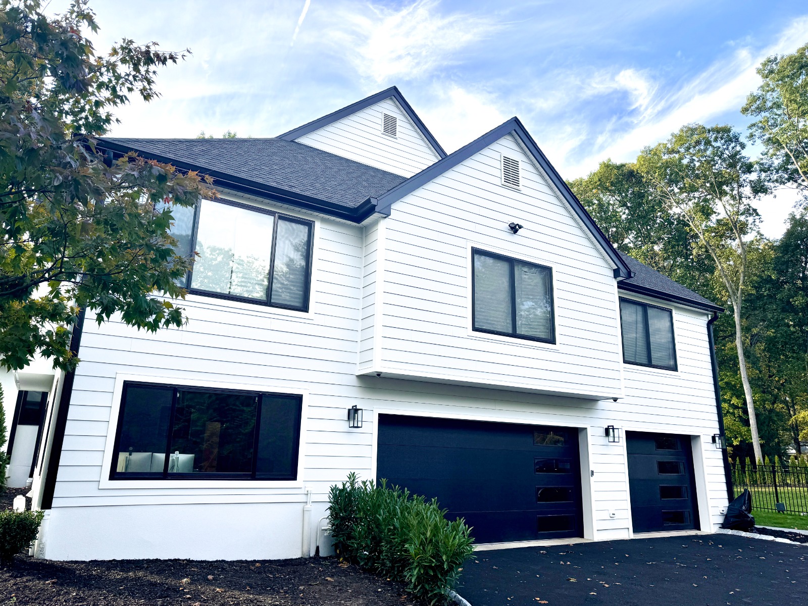 Vinyl exterior on the side of the house