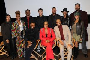 Back row L to R: Lauryn Connor, Lynneise Joseph, KJ Powell, Logan Brady, Derrex Brady, Judi Johnson, Todd Anthony, Lena Anthony, Front row L to R: Will Catlett, Jahmela Yarbrough, Brandon Yarbrough  (Photo by Arnold Turner/ATArchives 4 Yarbrough Studios)