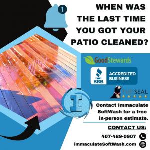 Immaculate Softwash patio cleaning