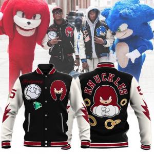 Detroit Lions “Sonic” And “Knuckles baseball jacket style of Sonic