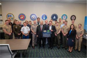 Secretary of the Navy Honorable Carlos Del Toro meets with key faculty and students from the Naval Postgraduate School (NPS) and leaders from NVIDIA to celebrate their new partnership.