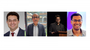 From left to right: Sanjay Kaul, Chief Revenue Officer; Deepak Gulati, President of Corporate and Industry Alliances; Aditya Goyal, CEO of Jetpac; Ashish Gupta, Vice President of Strategy and Business Development, Americas