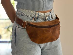 Leather fanny packs by Unique Leather Bags