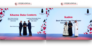 Khazna Data Centers (Best Data Hosting Solutions Provider UAE 2024, Leading Wholesale Data Center Provider UAE 2024, Best Data Center Infrastructure Operators UAE 2024), Kaden (Best Mixed-Use Development Saudi Arabia 2024)