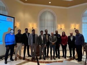 IEEE Chicago Section 2025 ExCom Officers. From left:  Sumanth  (Vice-Chair),  Vishnu  (MD Vice-Chair),  Narendra  (Secretary),  Sasidhar  (Chair), Sandeep (SAR), Shib  (YP),  Biswaranjan (SAC),  Brook  (IEC), Megan  (EAC),  Ugur Cem Merdamert (N&A), Mohammad (Awards).