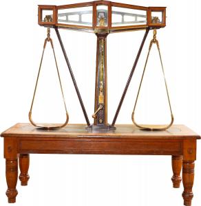 The Carson City (Nev.) Branch Mint Troemmer special bullion balance scale, used from 1870-1893, the most important numismatic artifact to surface in decades ($62,500).