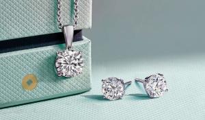 Complimentary Diamond Studs & Necklace Set which are free with purchases of $4k