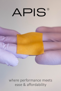 APIS® is an advanced bioengineered wound care product for managing chronic, acute, and surgical wounds made with a collagen derivative, Manuka honey, and hydroxyapatite.