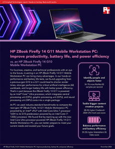 Report: HP ZBook Firefly 14 G11 Mobile Workstation PC: Improve productivity, battery life, and power efficiency