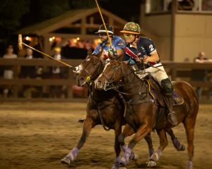 two polo players representing their countries - USA and India - in a competition