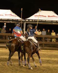 two arena polo players representing India and USA mave in tandem