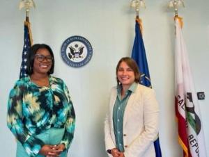 Veteran Voices For Fibromyalgia Team Members, Kristen Thomasino, meets with Congresswoman Diaz-Barragan’s office, advocating on behalf of those living with Fibromyalgia