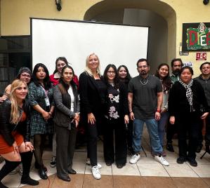 Hazel Ortega led a powerful conference and workshop with the full group from Reintegra at Colonia Guerrero, focusing on crime prevention and offering tools to break the cycle of incarceration.