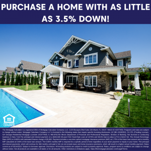 Advertisement for FHA Loan Programs for Borrowers to Purchase a Home with as Little as 3.5% Down Payment