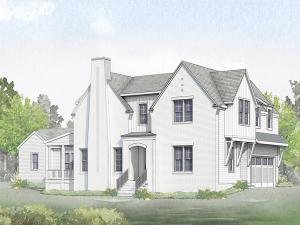 Rendering of Custom Home in North Raleigh community Burnette North