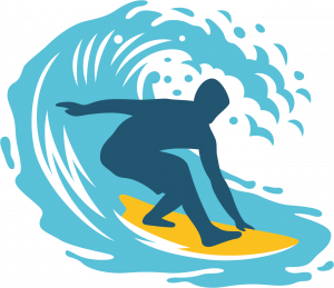 surfer riding a wave