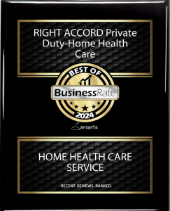 Right Accord was recognized as the best home health care company in Sarasota Bradenton Florida