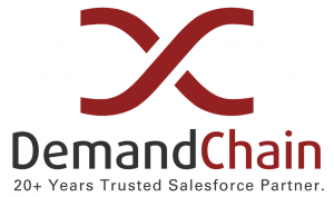  Logo of Demand Chain with the phrase "20+ years trusted Salesforce partner," highlighting a long-standing commitment to customer success..