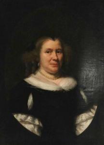 Oil on panel portrait painting of a lady by the Dutch Master Nicholas Maes (1634-1693), a renowned Golden Age artist known for his elegant genre scenes. Estimate: $5,000-$10,000.