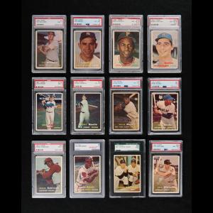 This masterfully curated 1957 Topps Baseball 407-card set represents a historic grouping and includes more Hall of Fame inductees than any other set in history (est. CA$65,000-$75,000).