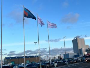 Partnership Flags at APM Terminals Maasvlakte II, Embotech & Terberg