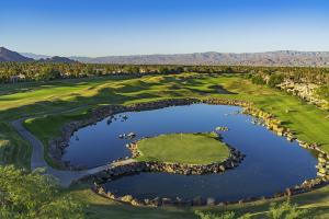 The 17th green "Alcatraz" at PGA WEST was restored to its original level.