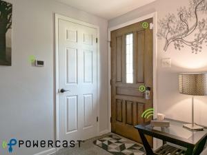 Powercast Wireless Smart Home Sensors Illustrated in Room