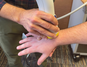 Softwave Therapy In Use - Wrist