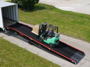 The safest portable yard ramp for forklifts