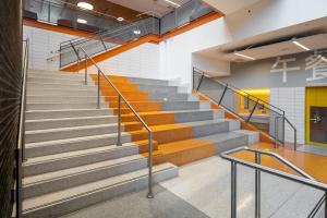 Colorful terrazzo stairs