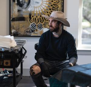 A photo of tattoo artist and entreprenuer Dillon Forte