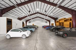 Extensive storage and parking spaces for up to 60 vehicles